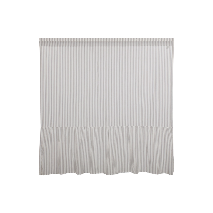 Gray Ruffled Shower Curtain