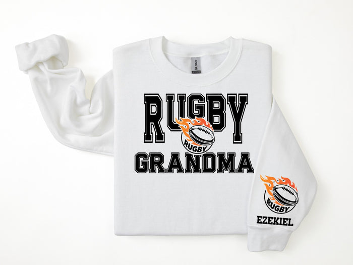 Rugby Personalized Sweatshirt for Mom, Dad or Family Supporters