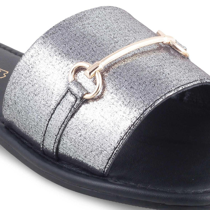 The Cari Pewter Women's Dress Flats Tresmode - Tresmode