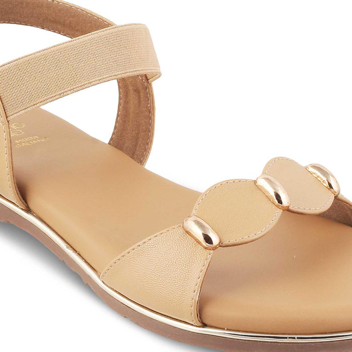 The Studflat Tan Women's Casual Flats Tresmode - Tresmode
