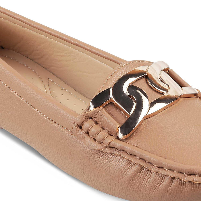The Yon New Tan Women's Dress Loafers Tresmode - Tresmode
