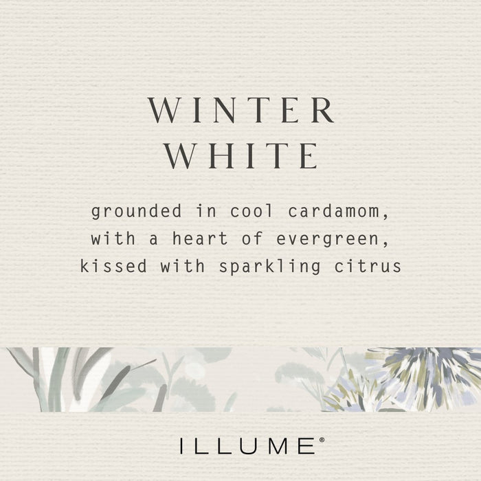 Winter White Large Boxed Crackle Glass Candle - Illume Candles - 46284333000