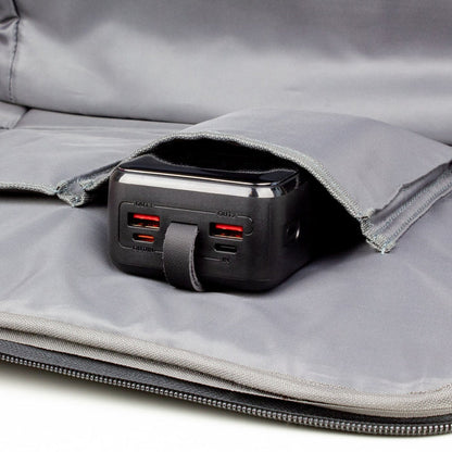 Aluratek portable 30k power bank 65W viewer lifestyle compact black