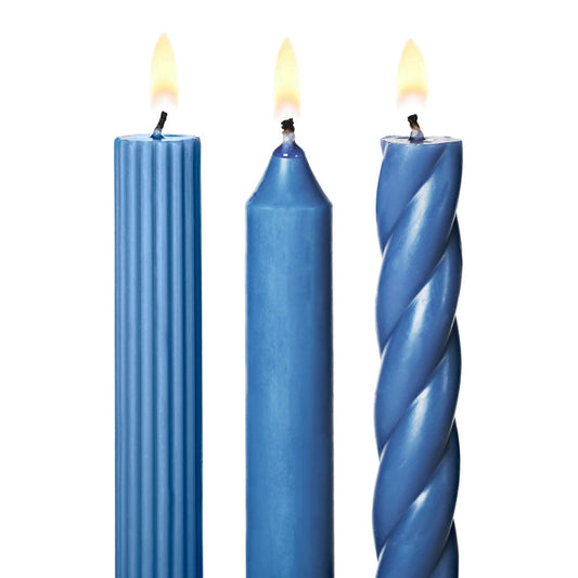 Assorted Blue Candle Tapers 3-Pack - Illume Candles - 46271343000