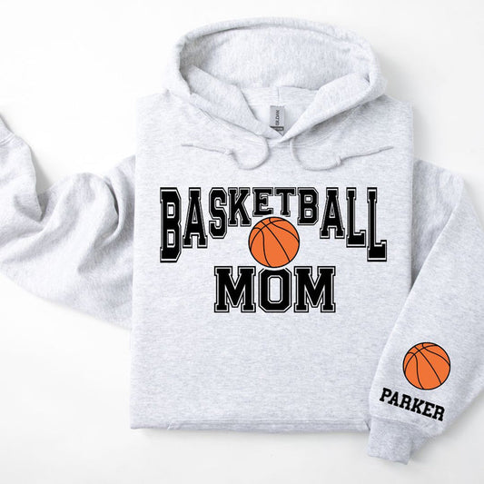 Basketball Personalized Hoodie Sweatshirt for Mom, Dad or Family Supporters