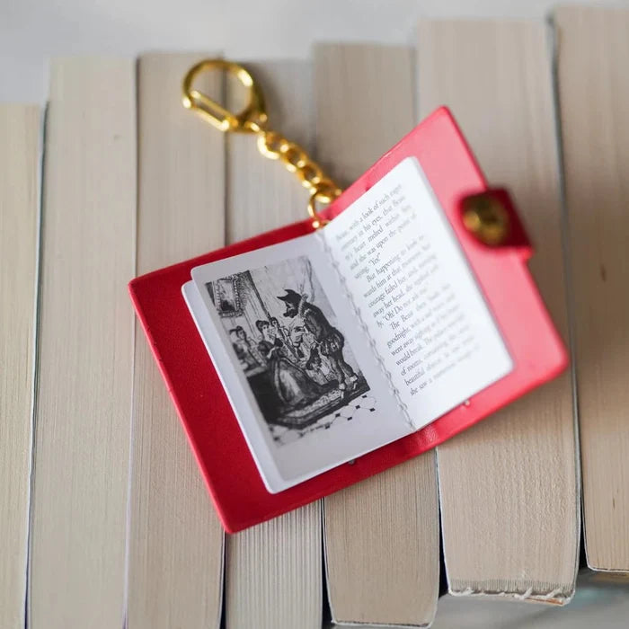 Beauty and the Beast Fairytale Book Keychain