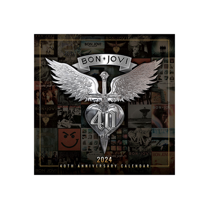 Bon Jovi 40th Anniversary 2024 Calendar Front