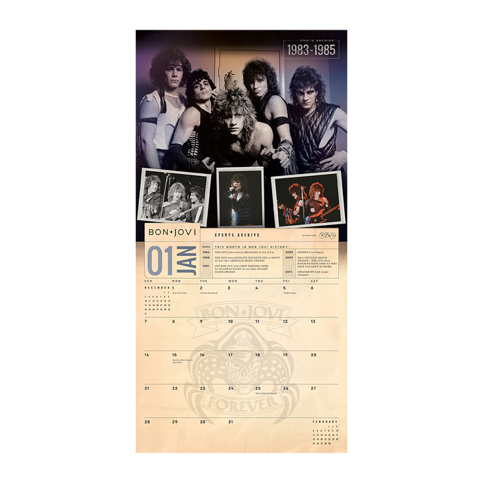 Bon Jovi 40th Anniversary 2024 Calendar Inside