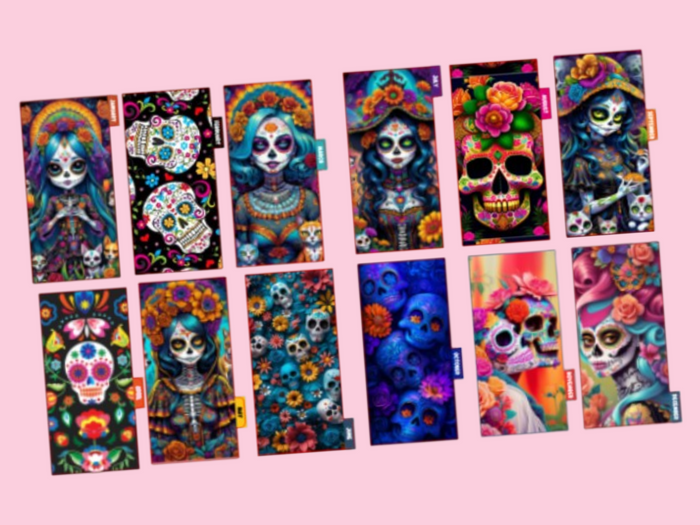Cash Envelopes | Calaveras Dia de Muertos | 12 month Set | PRE-ORDER