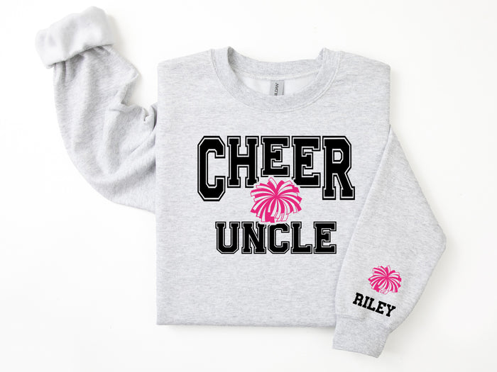 Cheer Personalized Sweatshirt for Mom, Dad or Family Supporters