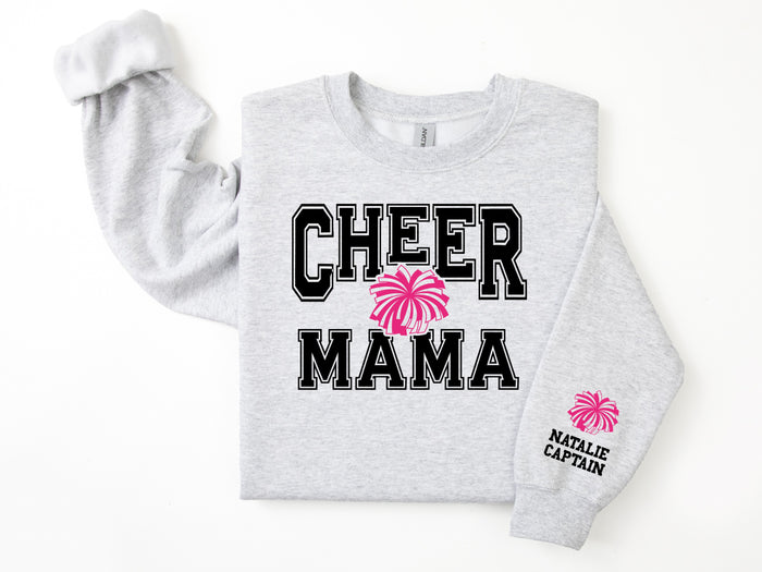 Cheer Personalized Sweatshirt for Mom, Dad or Family Supporters