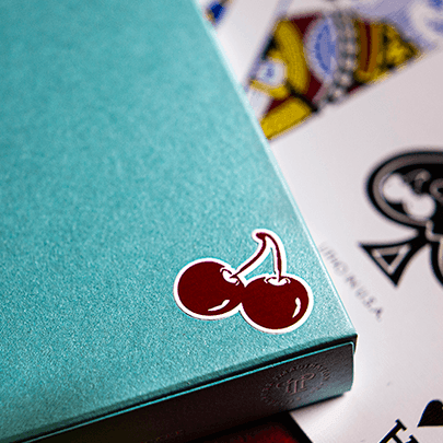 Cherry Casino House Deck - Tropicana Teal Playing Cards by Pure Imagination Projects