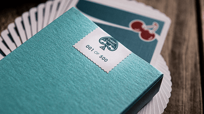 Cherry Casino House Deck - Tropicana Teal Playing Cards by Pure Imagination Projects