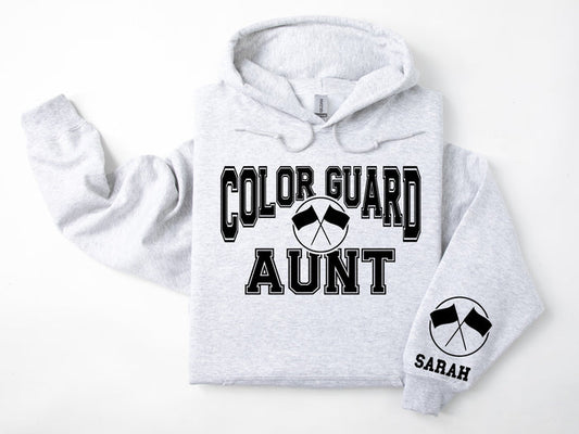 Color Guard Personalized Hoodie Sweatshirt for Mom, Dad or Family Supporters