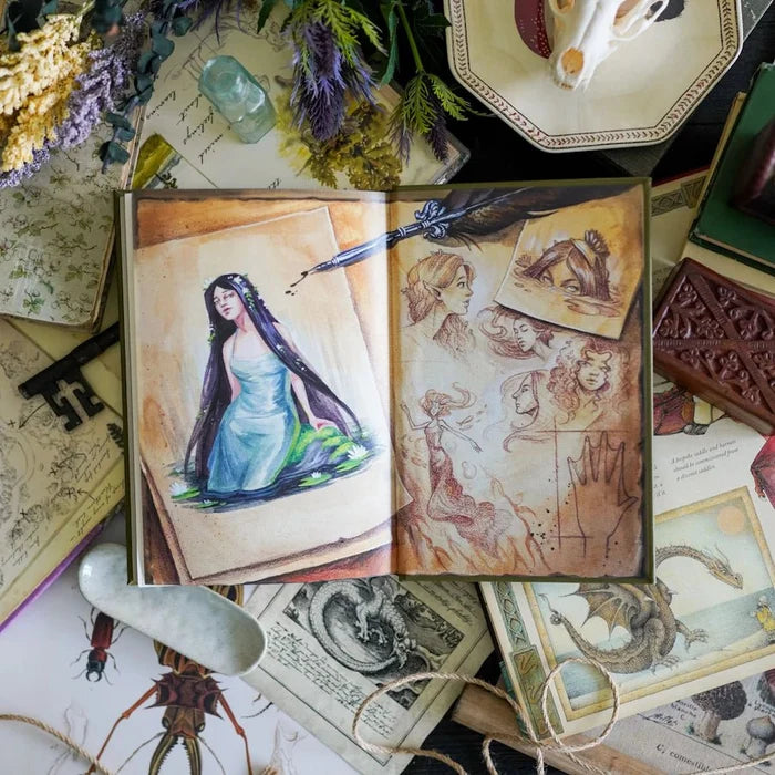 Fablehaven Book One features debossed illustrations on a leatherette cover, playful endpapers, and custom page edges.