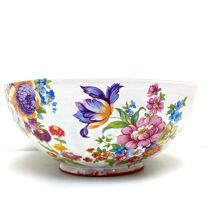 Floral serving bowl