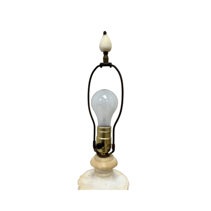 Found Alabaster Marble Lamp Base