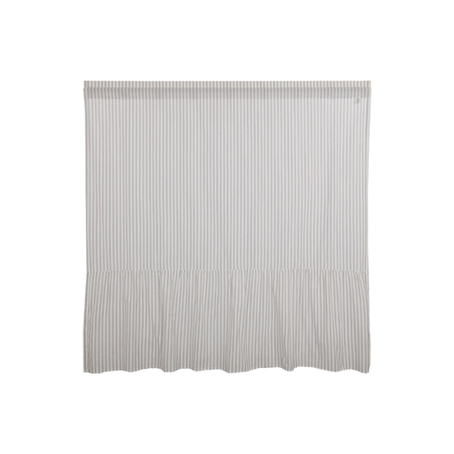 Gray Ruffled Shower Curtain