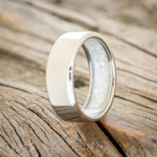 "Hyperion" - Diamond Dust Lined Wedding Band - Titanium (8mm) - Size 6 3/4-Staghead Designs