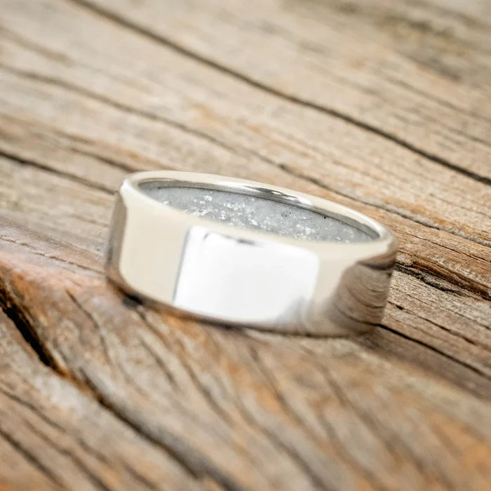 "Hyperion" - Diamond Dust Lined Wedding Band - Titanium (8mm) - Size 6 3/4-Staghead Designs