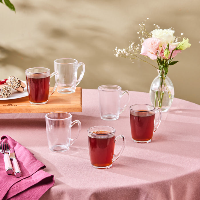 Karaca Edna Service de Tasses à Thé 6 Pièces