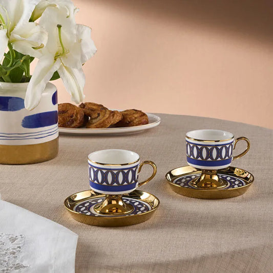 Karaca Hilal Ensemble De Tasses À Café Pour 2 Personnes 85 Ml