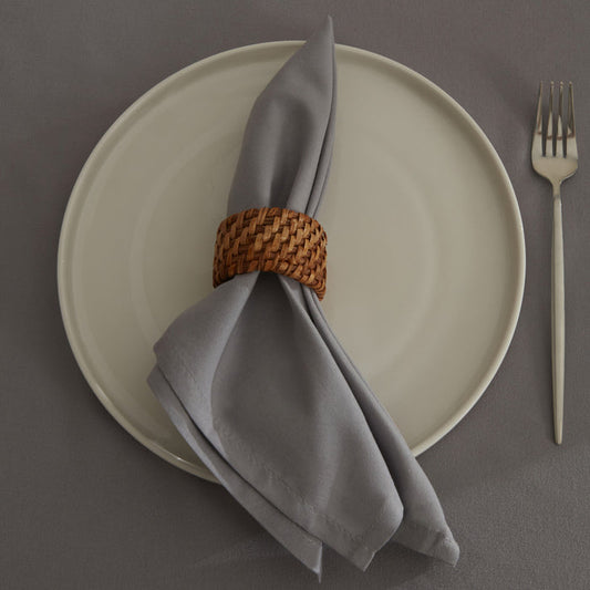 Karaca Home Belle Lot de 2 Serviettes en Tissu Antitache Grises 40x40 cm