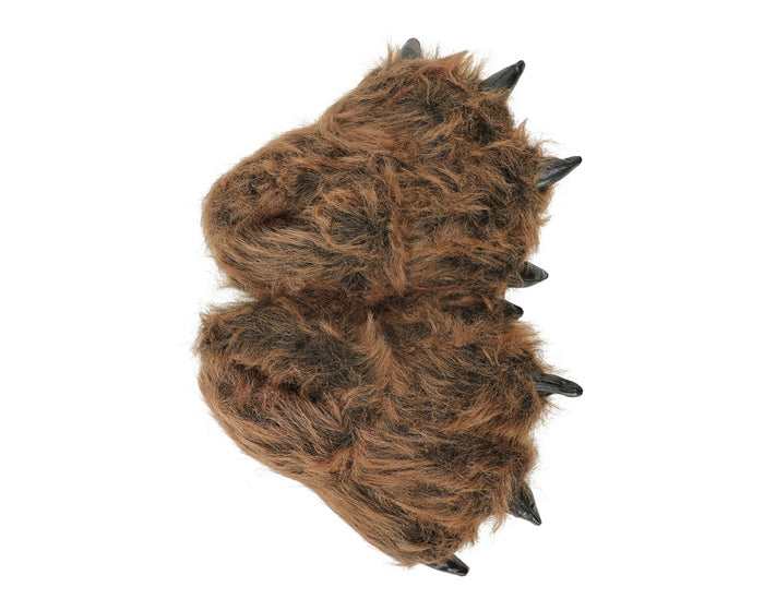 Kids Grizzly Bear Paw Slippers Top View