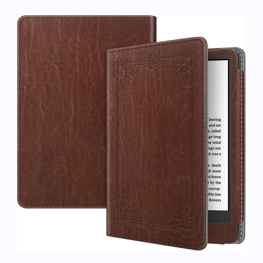 Kindle (11th Gen 2024/2022) Book-Style Vegan Leather Cover | Fintie
