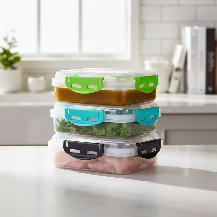 Milex 3-Piece Lunchbox Set – Microwave-Safe Food Storage | Colours May Vary