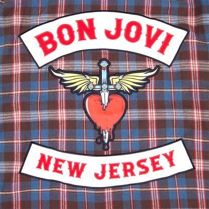 New Jersey Blue Pattern Flannel Detail