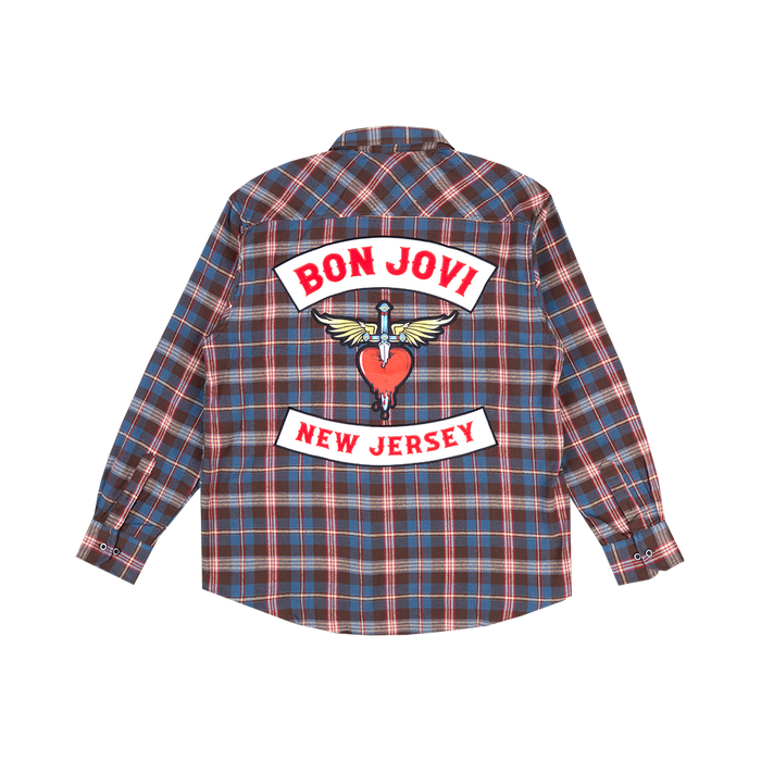 New Jersey Blue Pattern Flannel Back