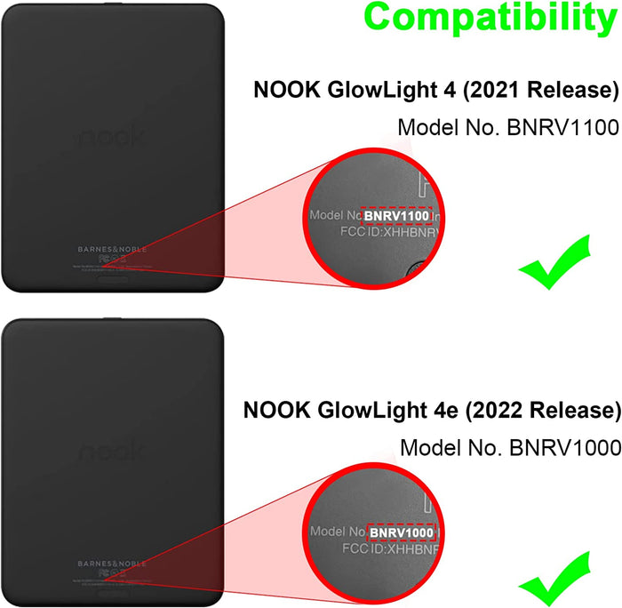 Nook GlowLight 4/4e Vegan Leather Slim Case | Fintie
