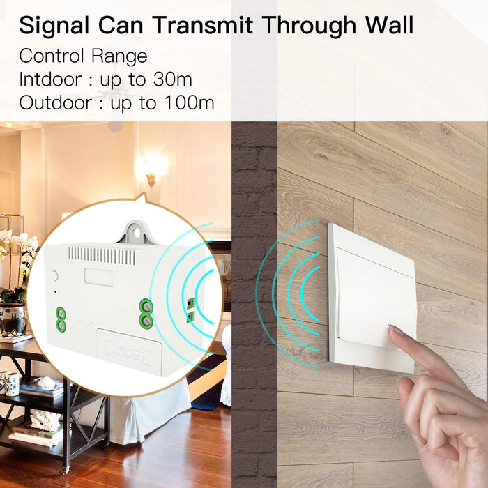 Smart RF433 Transmitter Push Button Switch Multi-Control Self-powered EU