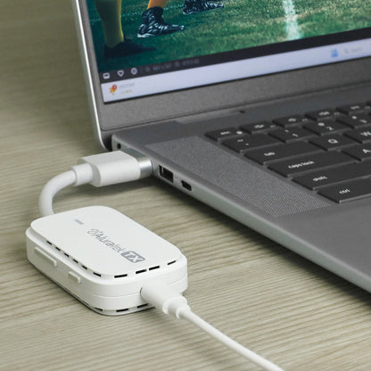 Aluratek Streamcast Pro Wireless HDMI Streaming Kit Lifestyle Laptop
