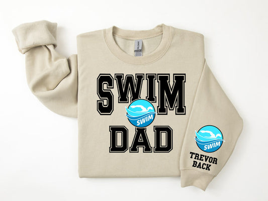 Swim Personalized Sweatshirt for Mom, Dad or Family Supporters