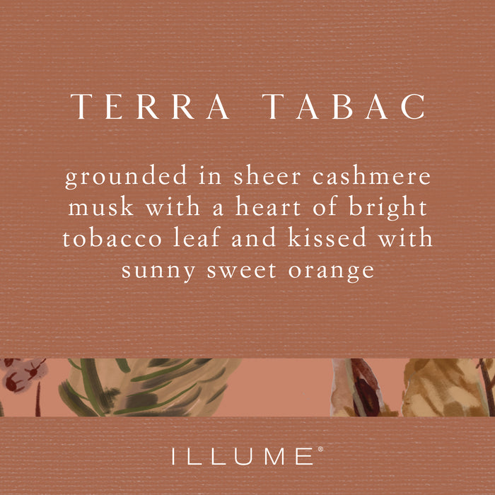 Terra Tabac Medium Fragranced Pillar Candle - Illume Candles - 46273001000