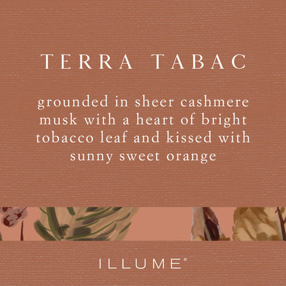 Terra Tabac Medium Fragranced Pillar Candle - Illume Candles - 46273001000