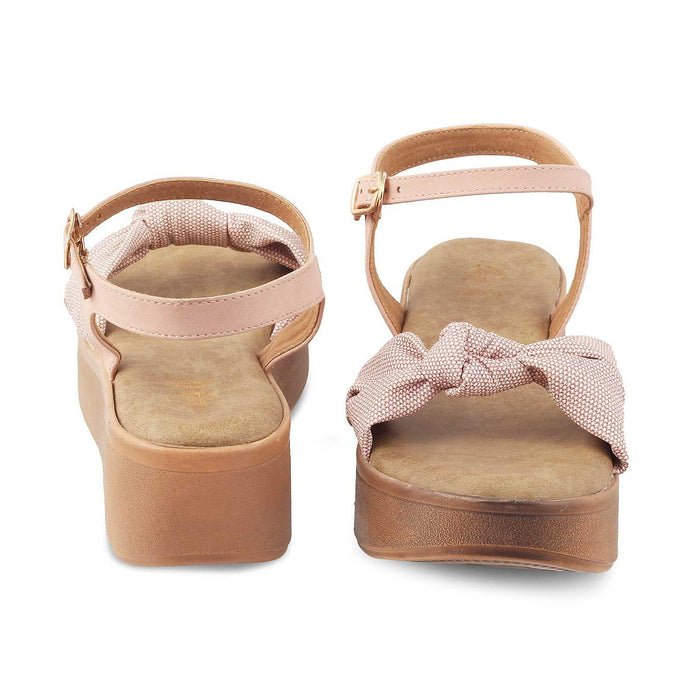 The Brera Pink Women's Platform Wedge Sandals Tresmode - Tresmode