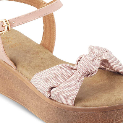 The Brera Pink Women's Platform Wedge Sandals Tresmode - Tresmode