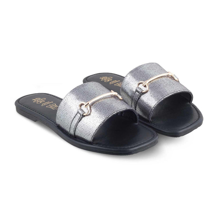 The Cari Pewter Women's Dress Flats Tresmode - Tresmode