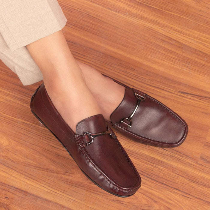 The Cecomf Brown Men's Leather Driving Loafers Tresmode - Tresmode