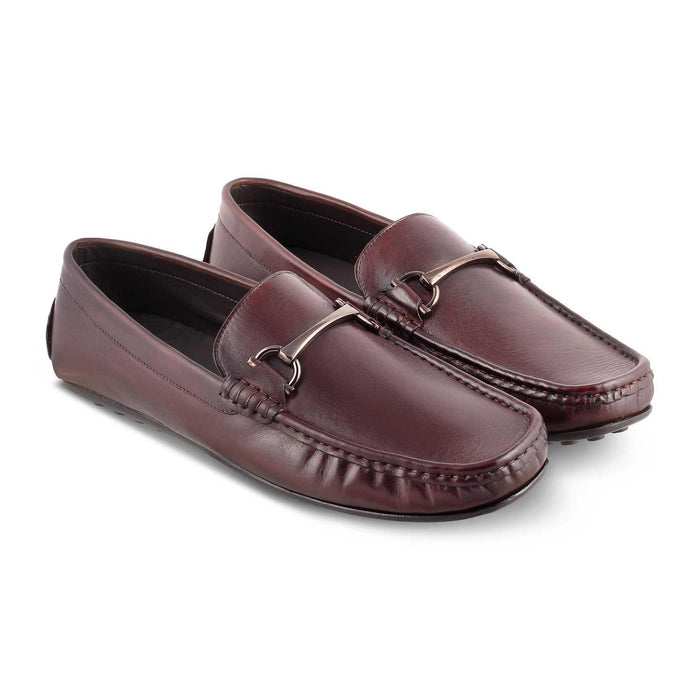 The Cecomf Brown Men's Leather Driving Loafers Tresmode - Tresmode
