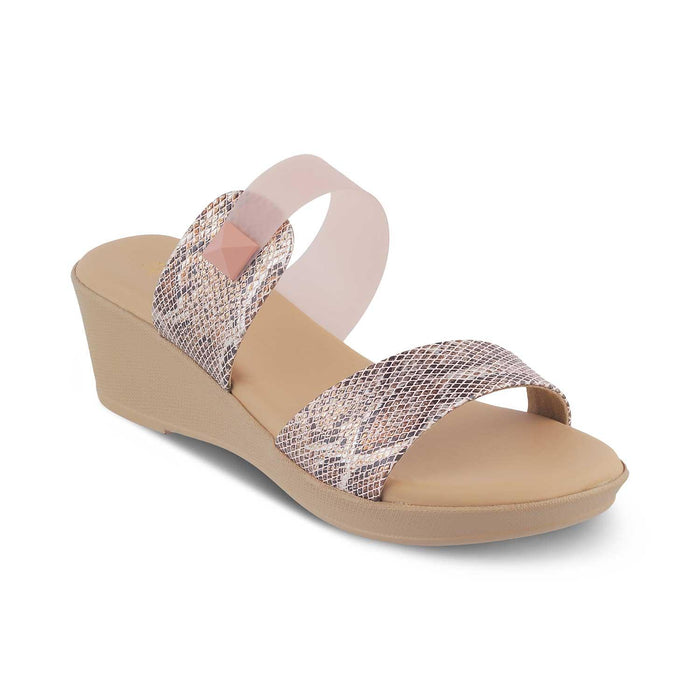 The Chios Pink Women's Casual Wedge Sandals Tresmode - Tresmode
