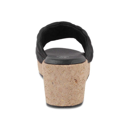 The Ela Black Women's Casual Wedge Sandals Tresmode - Tresmode