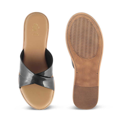 The Simedge Black Women's Dress Wedge Sandals Tresmode - Tresmode