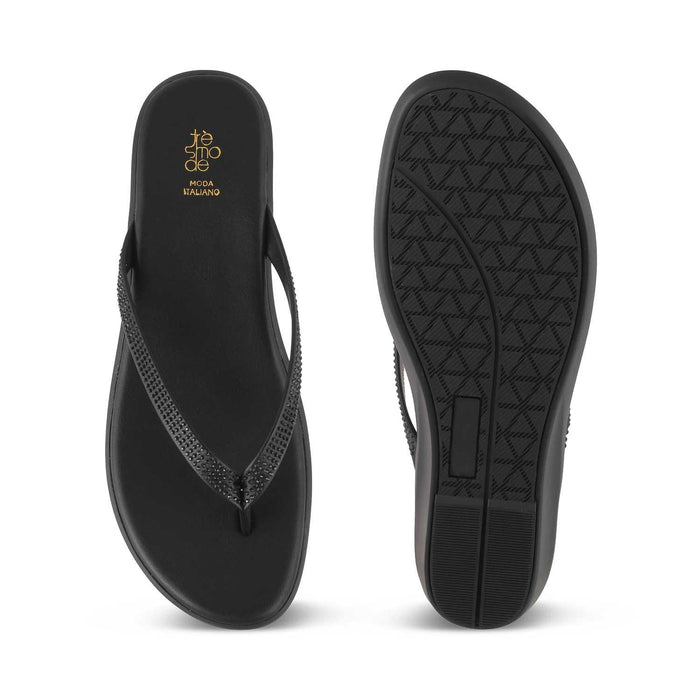 The Victoria Black Women's Casual Wedge Sandals Tresmode - Tresmode