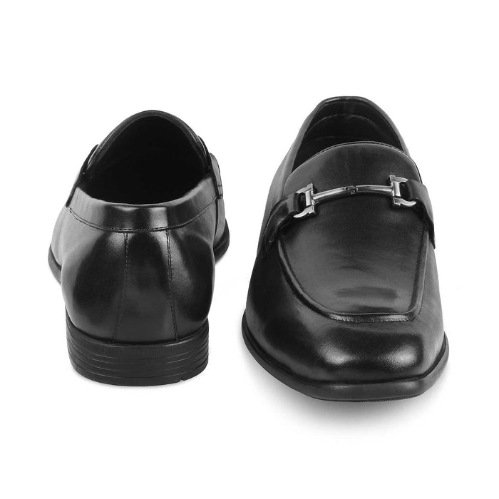 The Yobaa Black Men's Leather Loafers Tresmode - Tresmode