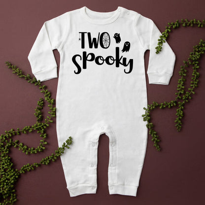 Two Spooky Halloween Themed Long-Sleeved 2nd Birthday Romper