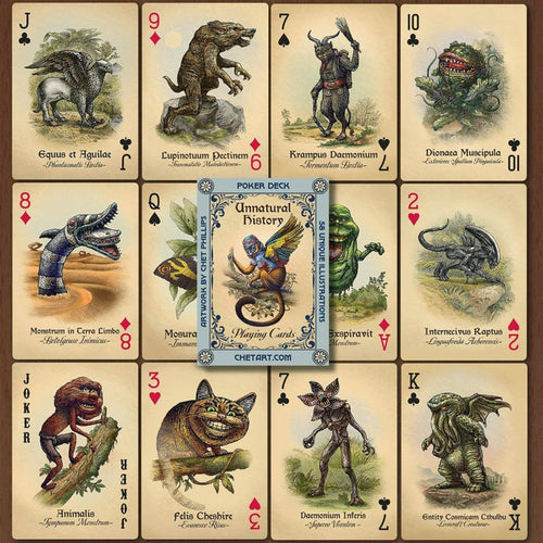 Unnatural History Playing Cards Playing Cards by ChetArt